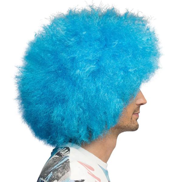 Afroparykk Neonblå