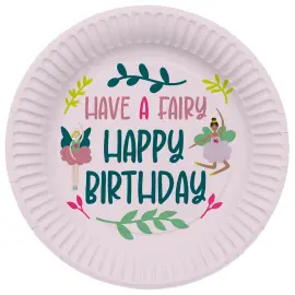 Papptallerkener Fabulous Fairy 8-pakning