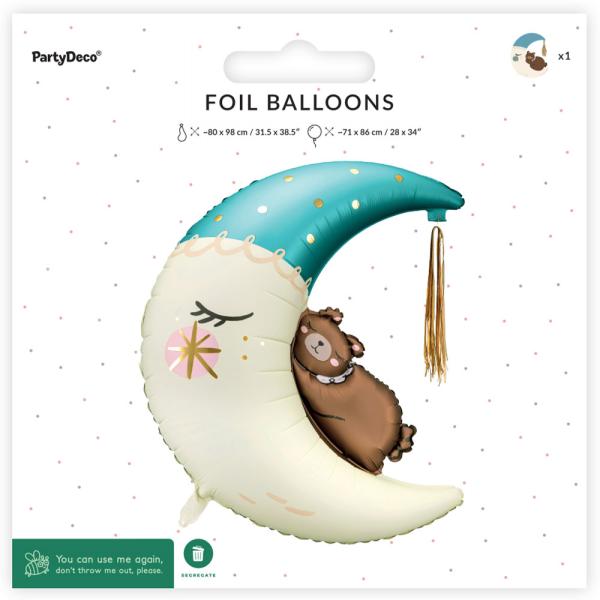 Folieballong Bamse på Månen