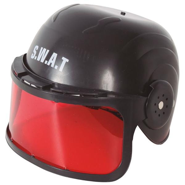 SWAT Hjelm Svart/Rød Barn