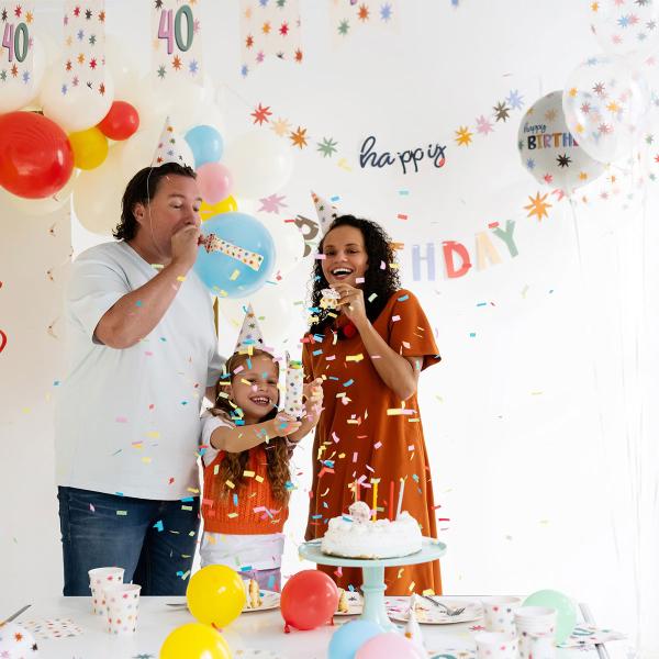 Happy Birthday Bokstav-girlander med Stjerner