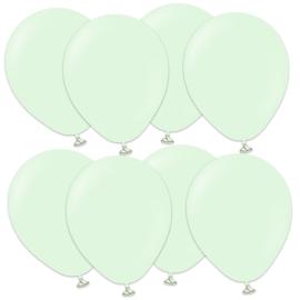 Latexballonger Blekgr&oslash;nn 13 cm