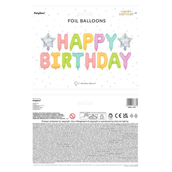 Happy Birthday Bokstavballonger