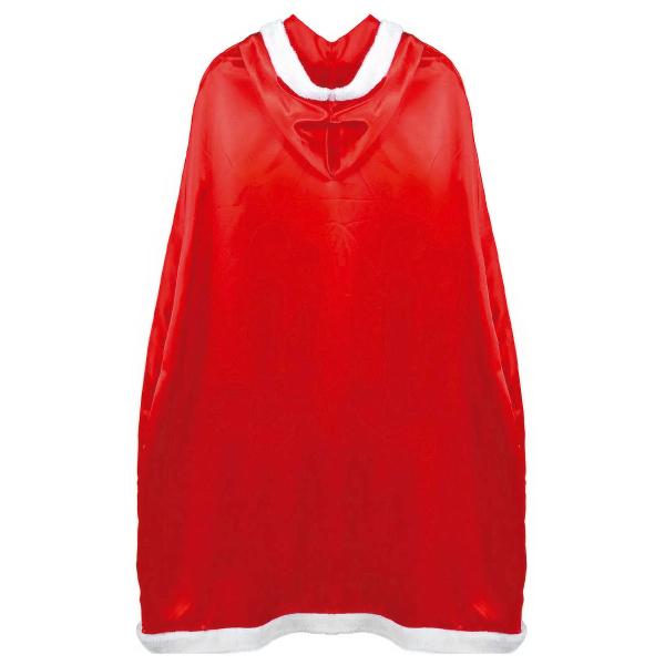 Mrs Claus Lang Cape med Hette