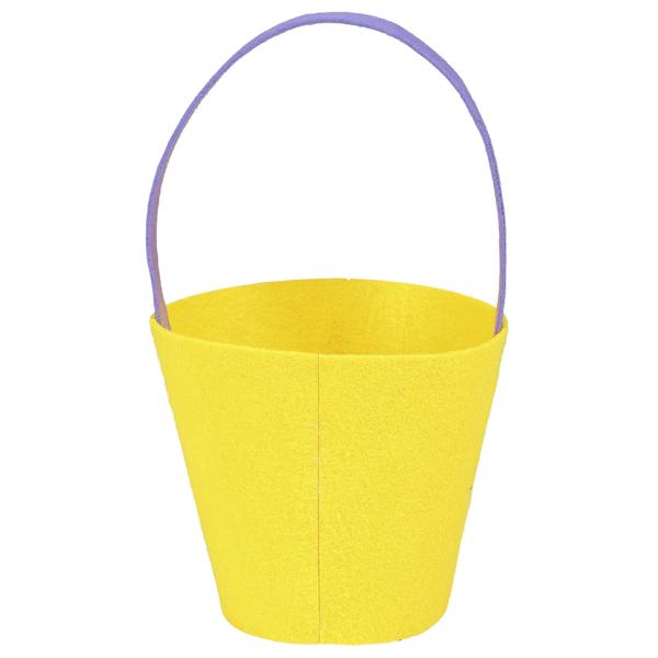 Påskebøtte Kaniner Gul/Lilla 23 cm