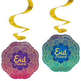 Eid Mubarak Hengende Swirls 4-pakning