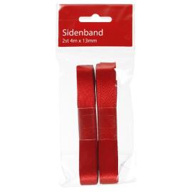 Silkebånd Rødt 13 mm 2-pakning