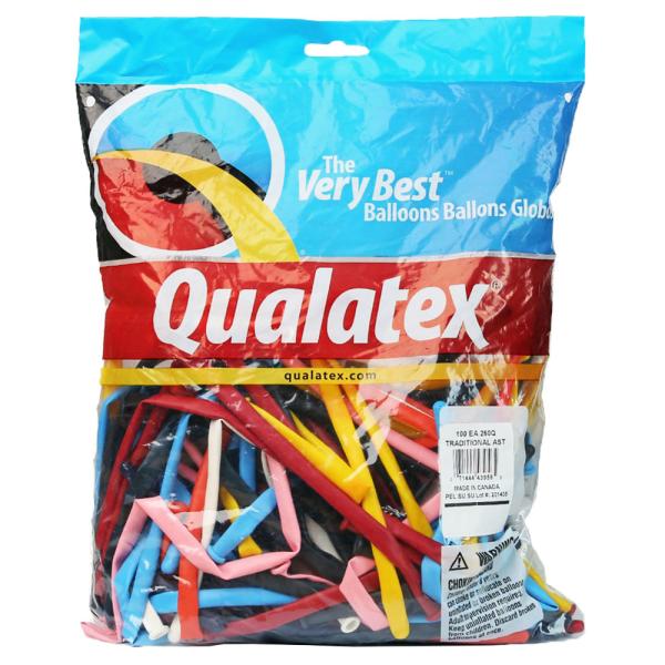 Figurballonger Traditional Mix 100-pakning