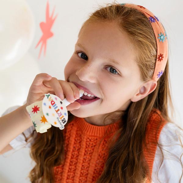 Happy Birthday Partyfløyter med Stjerner 6-pakning