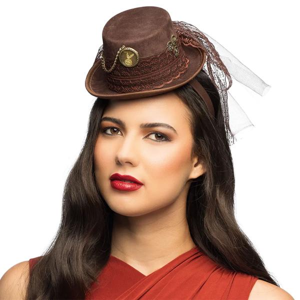 Hårbøyle med Minihatt Steamlady Deluxe