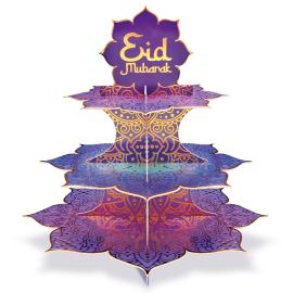 Eid Mubarak Kakestativ med 3 Etasjer