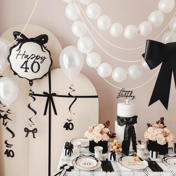 Lenkende Ballonger Metallic Hvit 20-pakning