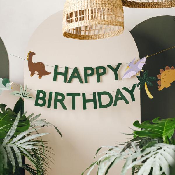 Happy Birthday Girlander Dinosaur
