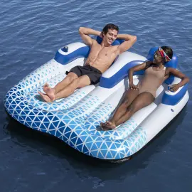 Oppblåsbar Bademadrass Dobbel Indigo Wave