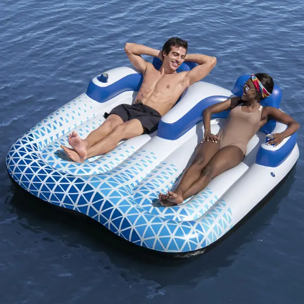 Oppblåsbar Bademadrass Dobbel Indigo Wave