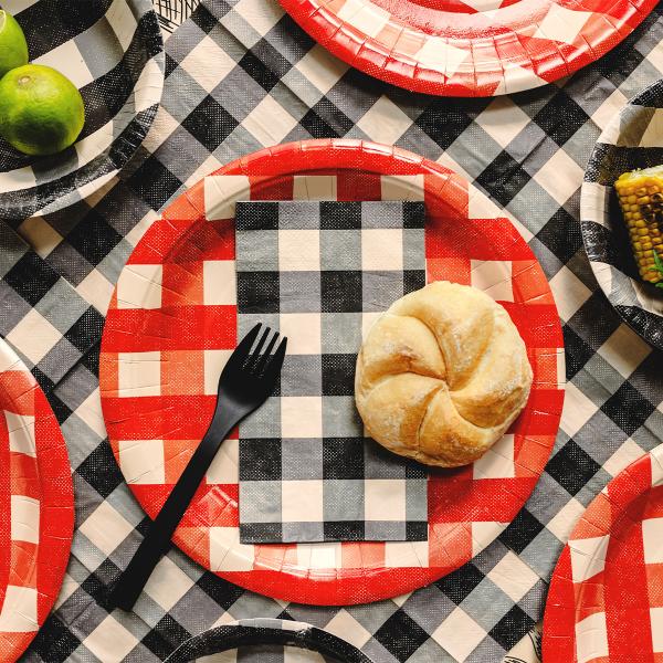 Svart Gjenbrukbart Plastbestikk 12-pakning