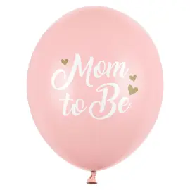 Latexballonger Mom to Be Rosa 50-pakning