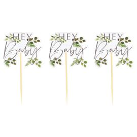 Hey Baby Cupcake Toppers
