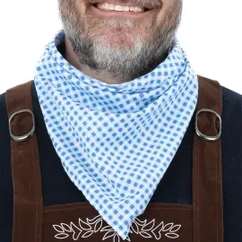 Oktoberfest Skjerf Bl&aring;/Hvit