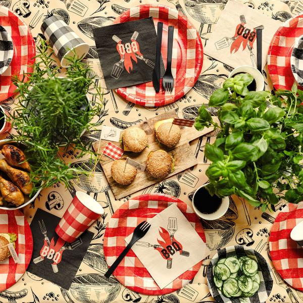 Svart Gjenbrukbart Plastbestikk 12-pakning