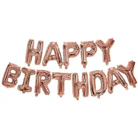 Happy Birthday Bokstavballonger Rosegull