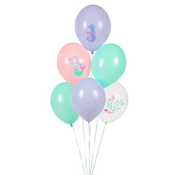 Latexballonger Havfrue 50-pakning
