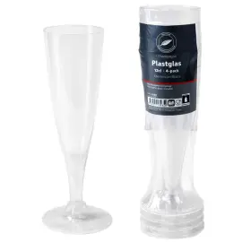 Champagneglass Plast 13 cl 4-pakning