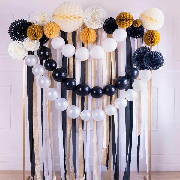 Lenkende Ballonger Svart Pastell 20-pakning