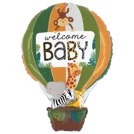 Ballong Welcome Baby Varmluftsballong Jungel 43 x 60 cm