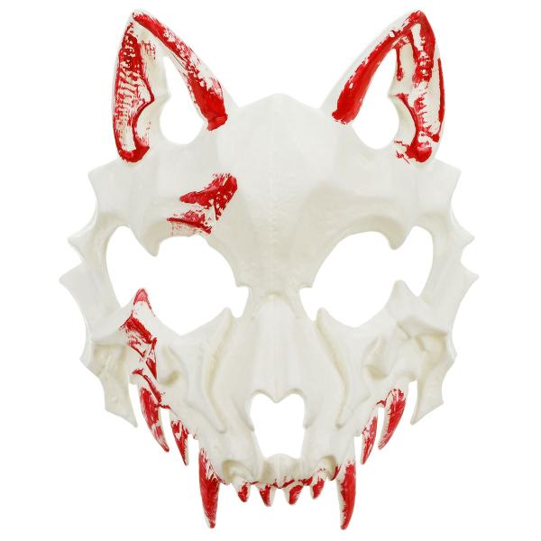 Blodig Ulveskalle Halvmaske