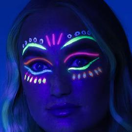Ansiktsmalingssett UV Neon