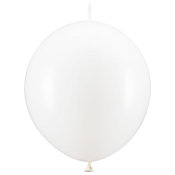 Lenkende Ballonger Hvit Pastell 20-pakning