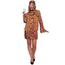 Groovy Hippie Kvinne Kostyme