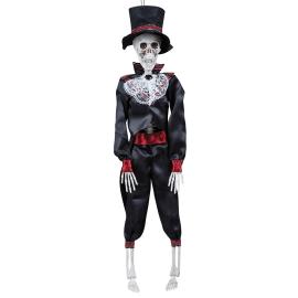 Hengende Skjelett med Drakt & Hatt