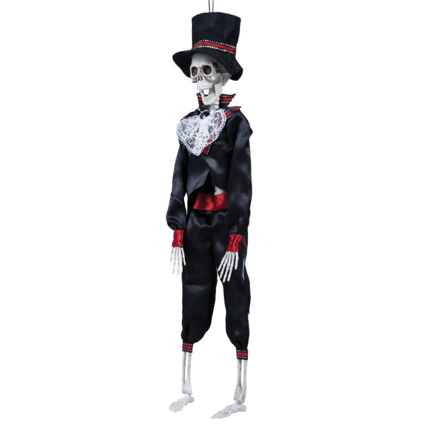 Hengende Skjelett med Drakt & Hatt