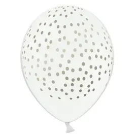 Hvite Latexballonger med Gullprikker