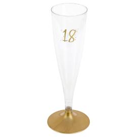 18-års Champagneglass Flergangs Gull