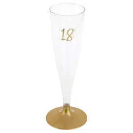 18-års Champagneglass Flergangs Gull