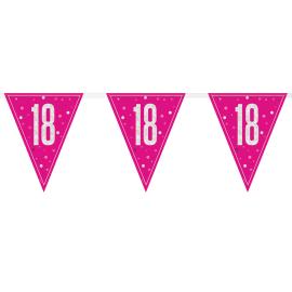 Flaggirlander 18 år Rosa & Sølv