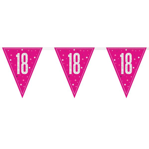 Flaggirlander 18 år Rosa & Sølv