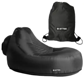 Softybag Lenestol Midnattssvart 135 x 88 x 70 cm