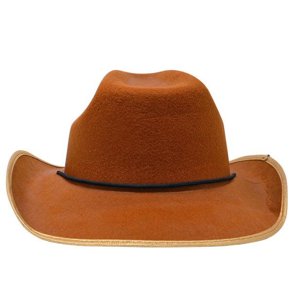Brun Western Hatt