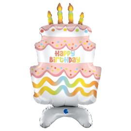 Bursdagskake Folieballong Stående