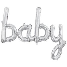 Folieballong Baby Sølv