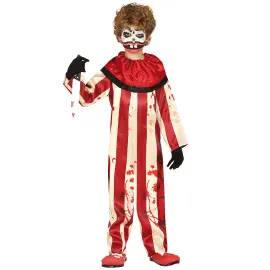 Stripete Klovn Kostyme Gutt 10-12 &aring;r