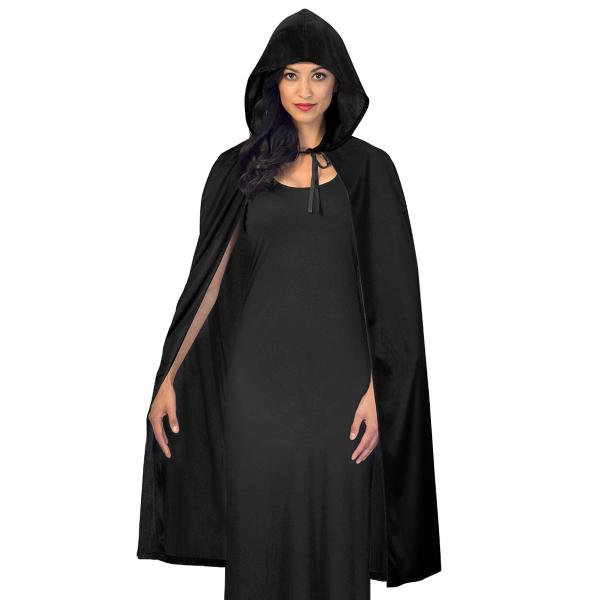 Svartfarget Cape med Hette