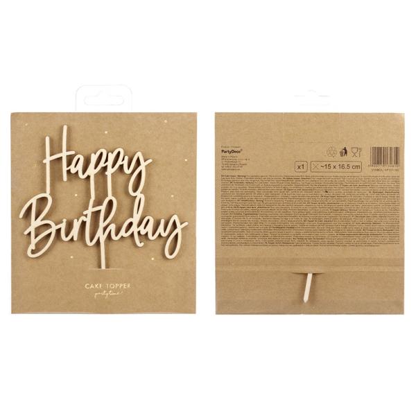 Kakepynt Happy Birthday Tre