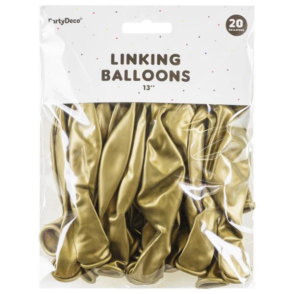 Lenkende Latexballonger Gull 20-pakning
