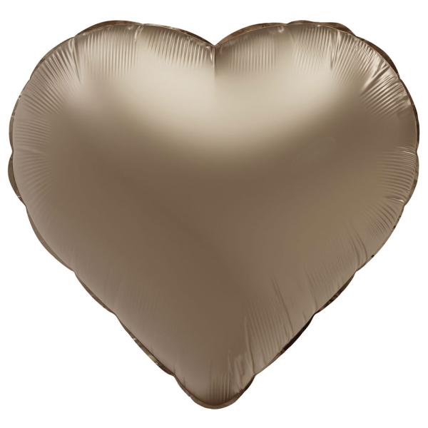 Folieballong Hjerte Satin Starlight Gold