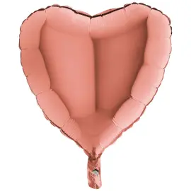 Folieballong Hjerte Rosegull